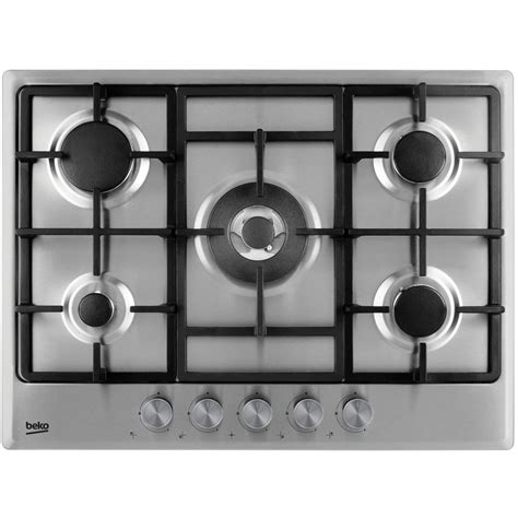 beko 5 burner gas hob hcmw75225sx